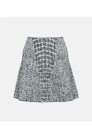 Alaïa AlaÃ¯a Printed jacquard miniskirt