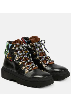Puccini X Fusalp printed leather ankle boots