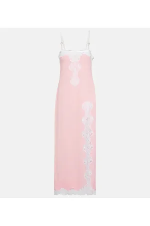 Christopher Kane Lace-trimmed maxi slip dress