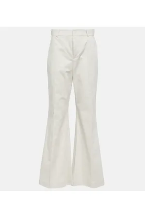Ralph Lauren Mid-rise cotton-blend flared pants