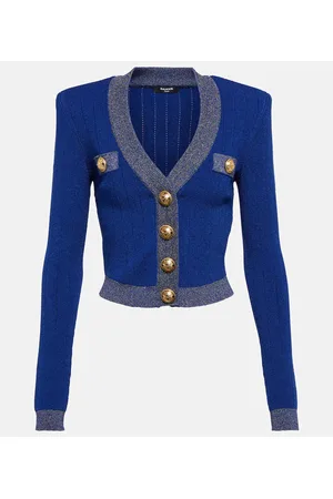 Balmain Metallic knit cardigan