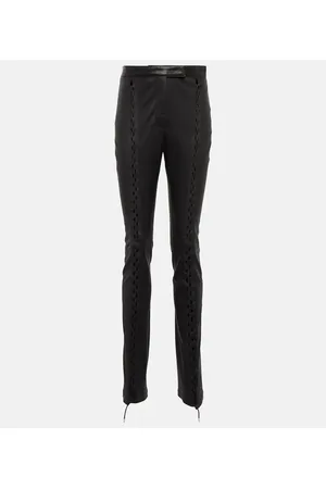 DION LEE Hinge-seam leather pants