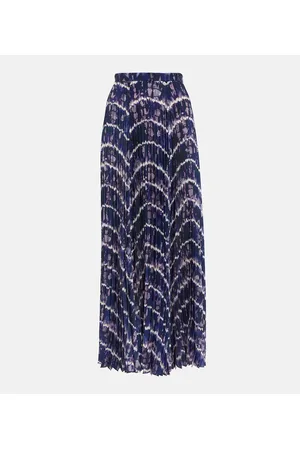 Altuzarra Sif printed pleated maxi skirt