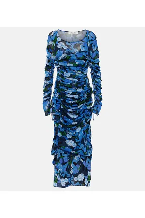 Diane von Furstenberg Corinne printed mesh midi dress