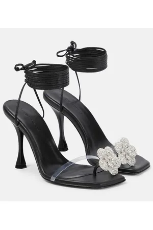 MAGDA BUTRYM Embellished leather and PVC sandals