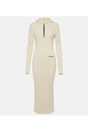 Jil Sander Wool-blend midi dress
