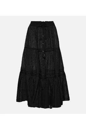 POUPETTE ST BARTH Brie cotton-blend midi skirt