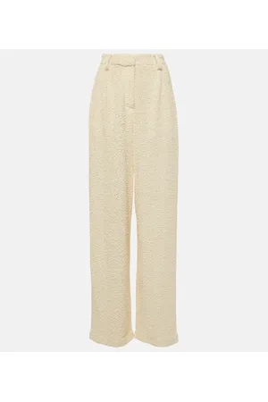 MAGDA BUTRYM High-rise bouclÃ© wide-leg pants