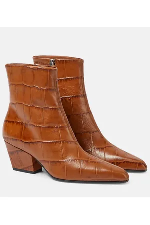 PARIS TEXAS Jane croc-effect leather knee-high boots