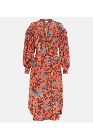ULLA JOHNSON Taiana floral printed midi dress
