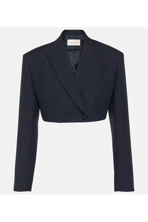 VALENTINO Giacca CrÃªpe Couture cropped blazer