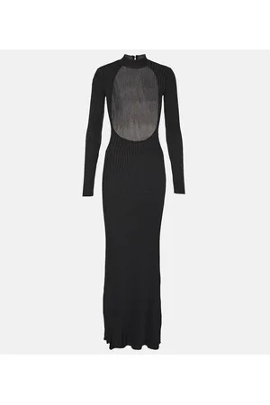 Staud Palmira ribbed-knit maxi dress