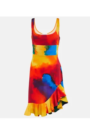 Paco rabanne Printed asymmetrical minidress