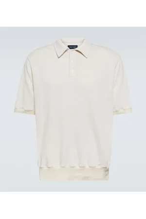 Les Tien French cotton terry polo shirt