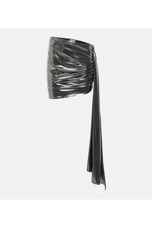 MAGDA BUTRYM Metallic ruched miniskirt