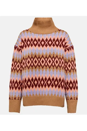 Jardin des Orangers Intarsia wool and cashmere turtleneck sweater