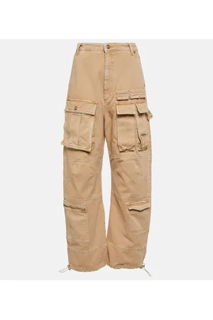 Sportmax High-rise wide-leg denim cargo pants