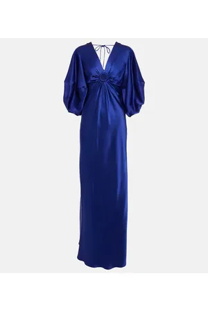 Stella McCartney Deep V-neck satin maxi dress