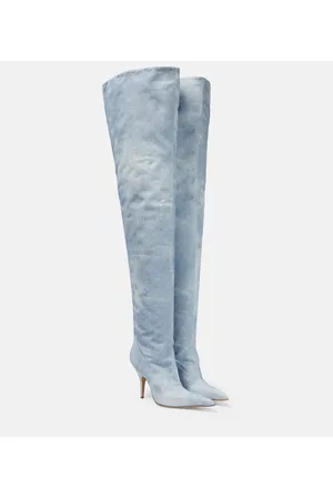 Gia Borghini Gia 33 denim over-the-knee boots