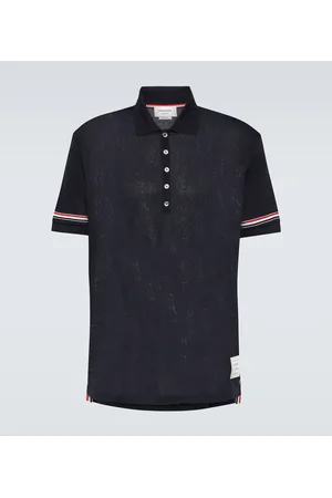 Thom Browne RWB Stripe cotton polo shirt