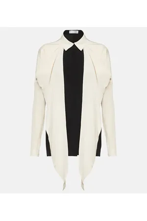 Victoria Beckham Bow-detail silk crÃªpe de chine blouse