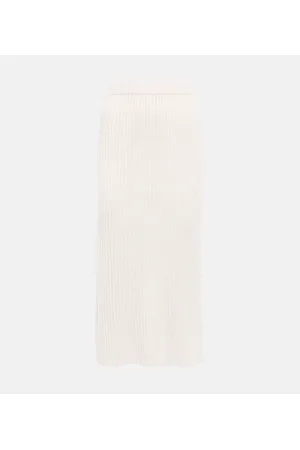 Jardin des Orangers Ribbed-knit cashmere skirt