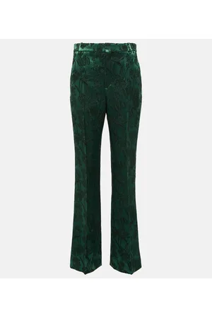 Chloé ChloÃ© Jacquard wool and silk slim pants