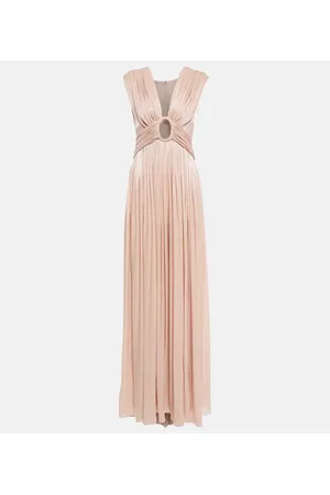 Costarellos Draped satin gown
