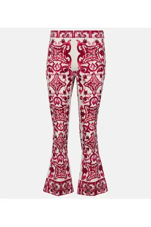 Dolce & Gabbana Printed flared trumpet leg pants