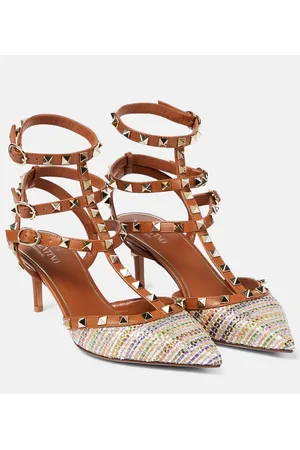 VALENTINO GARAVANI Rockstud striped pumps
