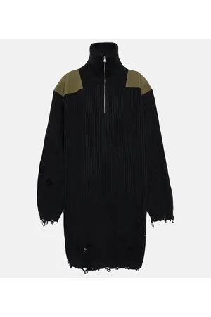 Maison Margiela Cotton and wool sweatshirt dress