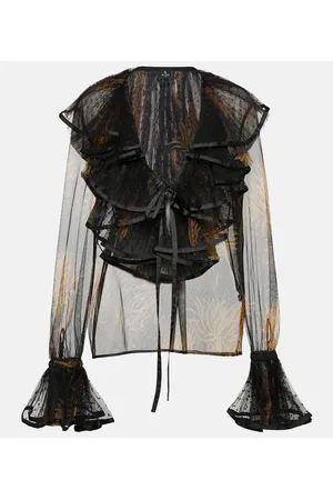 Etro Ruffle-trimmed printed blouse