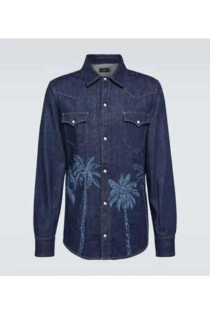 Alanui Jungle printed denim shirt