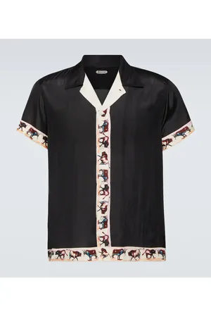 BODE Taureau printed silk shirt
