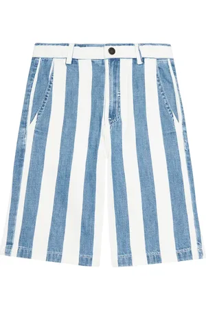 Stella McCartney Striped denim shorts