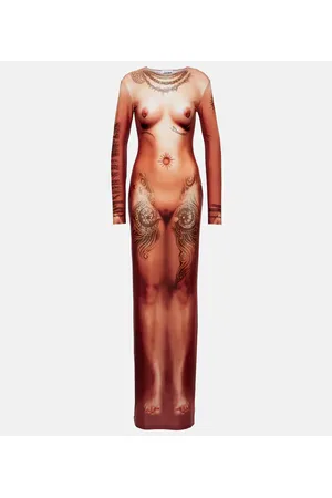 Jean Paul Gaultier Tattoo Collection maxi dress