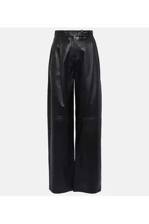Dorothee Schumacher Pleated leather wide-leg pants