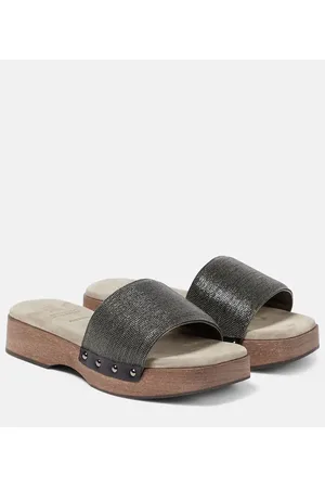 Brunello Cucinelli Embellished clog slides