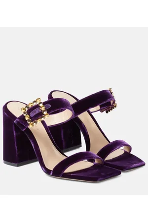 Gianvito Rossi Wondy embellished velvet mules