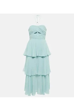 Self-Portrait Cutout halterneck midi dress
