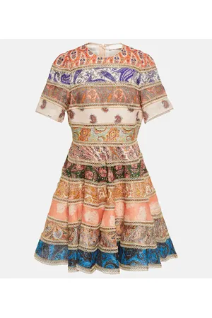 ZIMMERMANN Devi Spliced printed minidress
