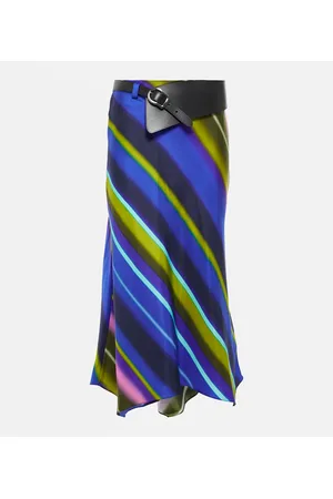 Dorothee Schumacher Striped silk twill midi skirt