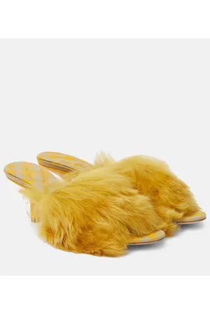 Burberry Jackie shearling and leather mules