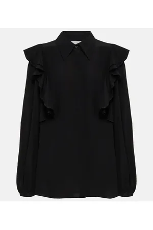 Chloé ChloÃ© Ruffle-trimmed silk shirt