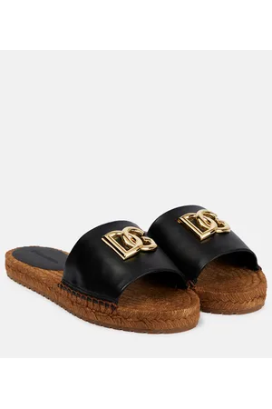 Dolce & Gabbana Embellished leather espadrilles