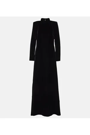 Oscar de la Renta High-neck velvet gown