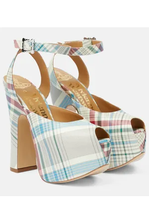 Vivienne Westwood Vargas checked leather platform pumps