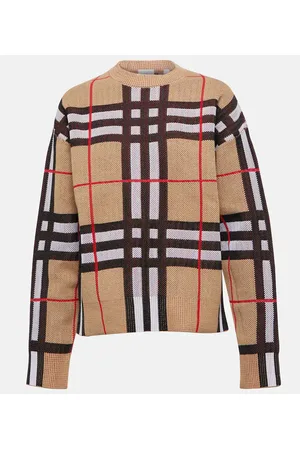 Burberry Checked cotton blend sweater