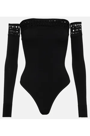 Alaïa AlaÃ¯a Vienne off-shoulder bodysuit