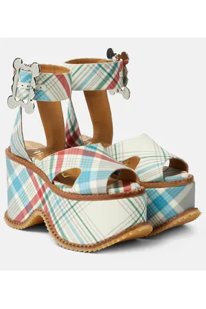 Vivienne Westwood London leather check sandals